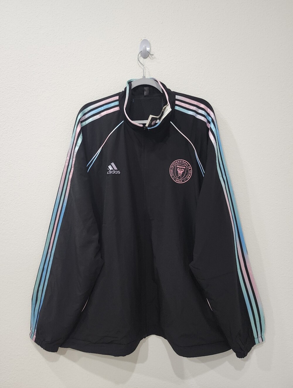 Adidas Audi F1 x Inter Miami Track Top Jacket Black Pink/Blue Men's Size 2XL NWT